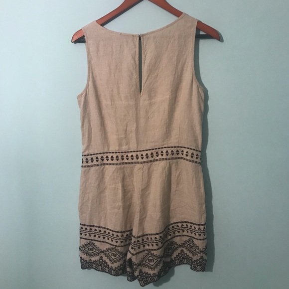 Embroidered Linen Romper - Picture 3 of 6